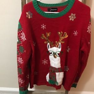 Christmas llama sweater